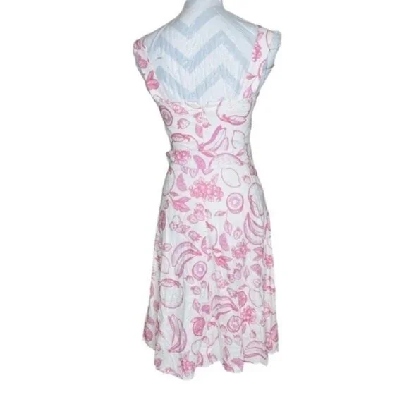 Amanda Uprichard Posey Pink Macedonia Midi Dress Size XS Coastal Prep Summer NWT